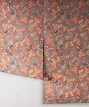 Load image into Gallery viewer, Moth Wallpaper • Eloise Short • Vintage Floral Wallpaper • Granny Chic Wallpaper • Grandmillennial Style Wallpaper • Rosewood • Rolls