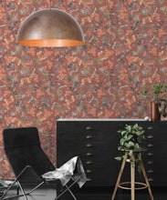 Load image into Gallery viewer, Moth Wallpaper • Eloise Short • Vintage Floral Wallpaper • Granny Chic Wallpaper • Grandmillennial Style Wallpaper • Rosewood • Insitu