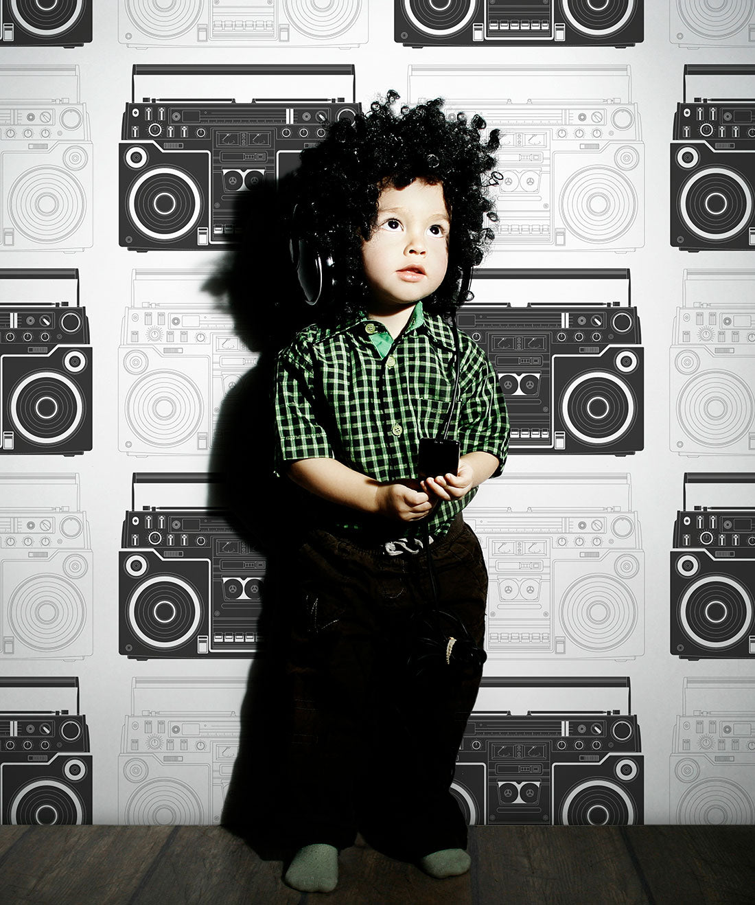 Boom Box Retro Music Wallpaper