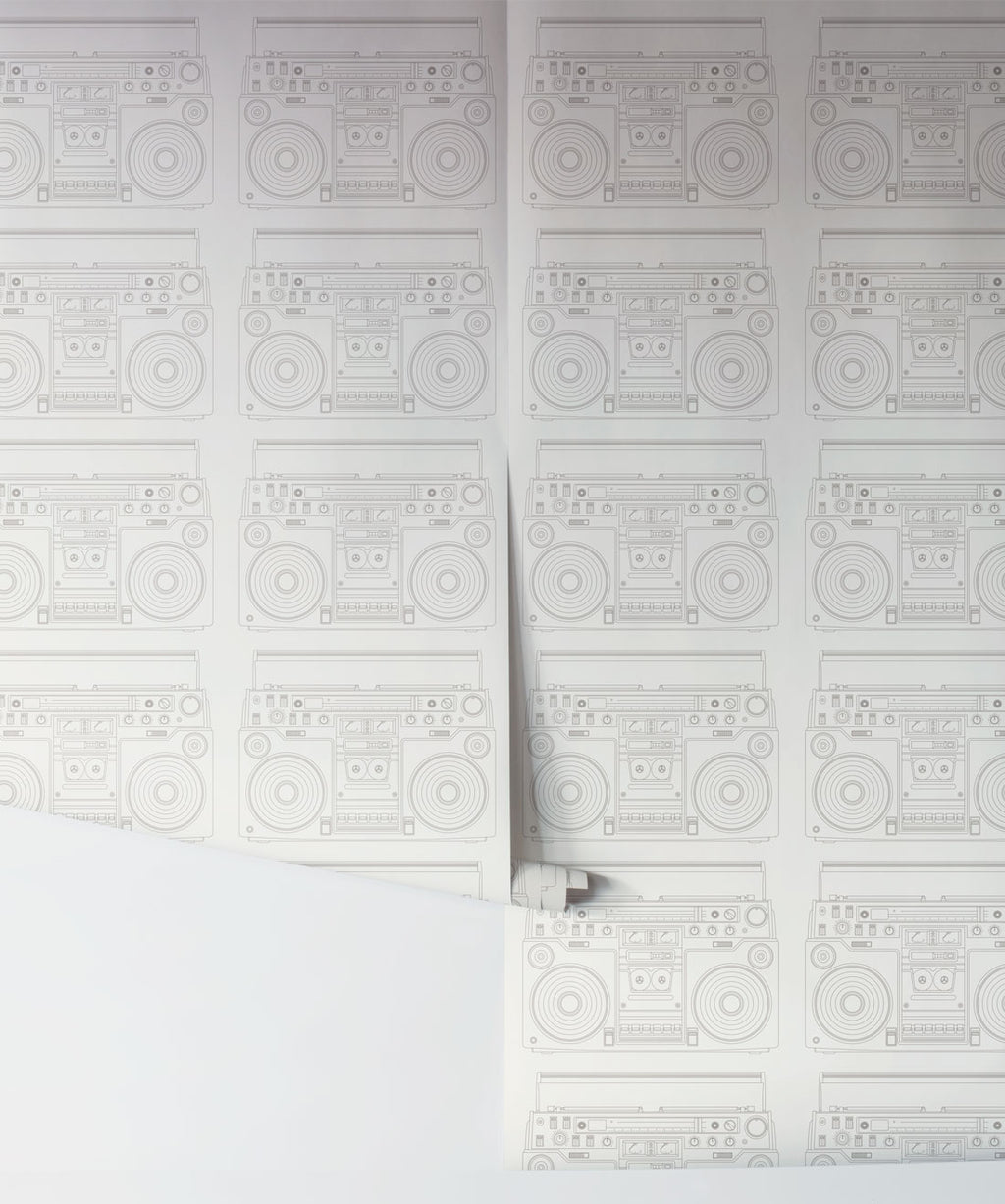 Boom Box Retro Music Wallpaper