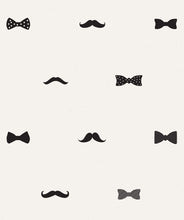 Load image into Gallery viewer, Bow- Ties and Mustaches is a hipster wallpaper