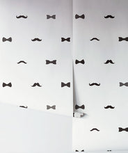 Load image into Gallery viewer, Bow- Ties and Mustaches is a hipster wallpaper