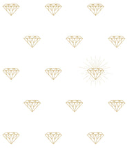 Load image into Gallery viewer, Gold Diamonds Wallpaper in white
