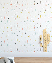 Load image into Gallery viewer, Teepee &amp; Cactus Vinyl Wallpaper - Image 2