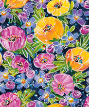 Load image into Gallery viewer, Peony Poppies Wallpaper • Colorful Floral Wallpaper • Swatch