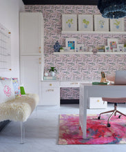 Load image into Gallery viewer, Birds of Paradise • Home Office Wallpaper • Pink Lady