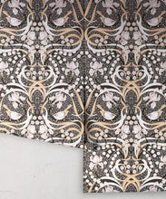 Load image into Gallery viewer, Bellbirds &amp; Iris Wallpaper • Black Marble • Rolls