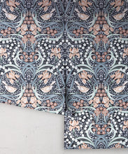 Load image into Gallery viewer, Bellbirds &amp; Iris Wallpaper • Black Hydrangea • Rolls