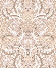 Load image into Gallery viewer, Bellbirds &amp; Iris Wallpaper • Caffe Latte • Swatch