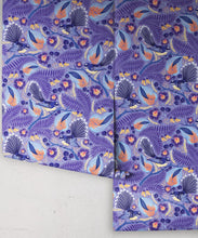 Load image into Gallery viewer, Faintails Wallpaper • New Zealand • Bird Wallpaper • Kowhai Tree • Kowhai Flowers • Blue Purple Wallpaper • Original Colorway • Wallpaper Drops