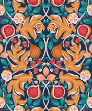Load image into Gallery viewer, Figs &amp; Strawberries Wallpaper • Botanical Fruit Wallpaper • Imperial • Swatch