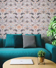 Load image into Gallery viewer, Huai &amp; Chrysanthemums Wallpaper • Ivory • Insitu
