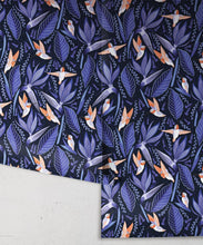 Load image into Gallery viewer, Hummingbird Wallpaper • Birds Of Paradise Flower • Bird Wallpaper • Blue Wallpaper Drops