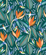 Load image into Gallery viewer, Hummingbird Wallpaper • Birds Of Paradise Flower • Bird Wallpaper • Green Wallpaper