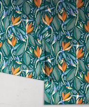 Load image into Gallery viewer, Hummingbird Wallpaper • Birds Of Paradise Flower • Bird Wallpaper • Green Wallpaper