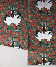 Load image into Gallery viewer, Japanese Cranes Wallpaper • Bird Wallpaper • Red and Green Wallpaper
