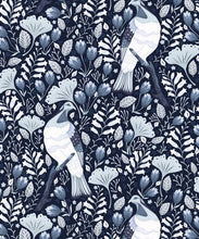 Load image into Gallery viewer, Kereru Wallpaper • Wood Pigeon• Bird Wallpaper • Ice Blue Wallpaper