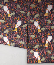 Load image into Gallery viewer, Kereru Wallpaper • Wood Pigeon• Bird Wallpaper • Orange Wallpaper • Midnight