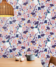 Load image into Gallery viewer, Kereru Wallpaper • Wood Pigeon• Bird Wallpaper •Assorted Color Wallpaper Insitu