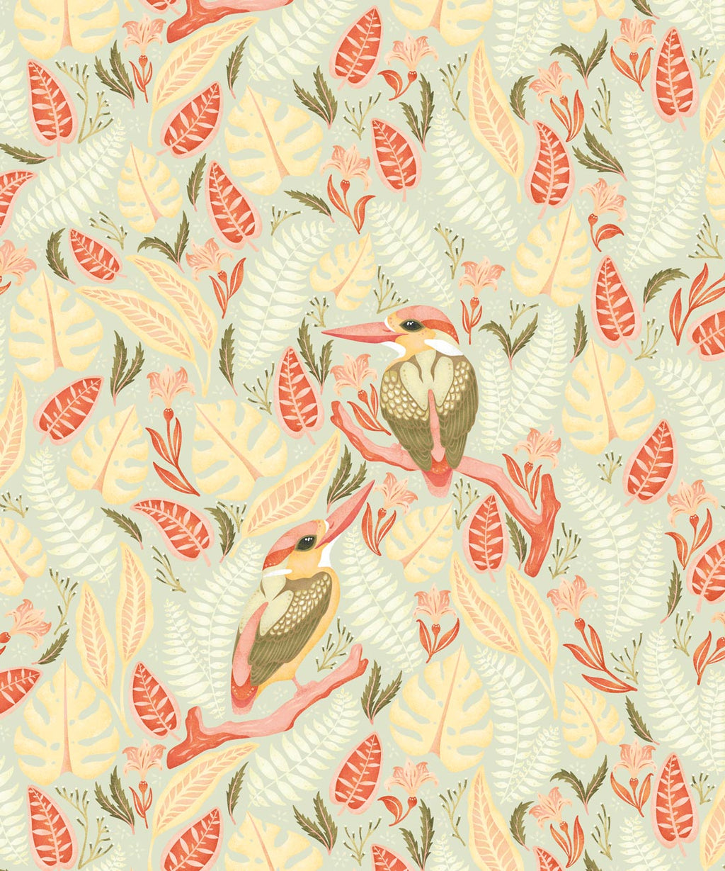 Exotic Kingfishers Wallpaper