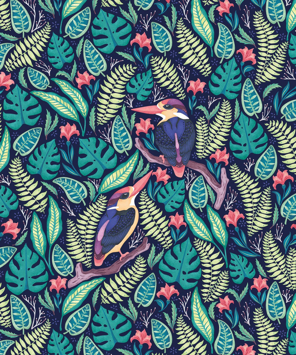 Exotic Kingfishers Wallpaper