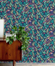 Load image into Gallery viewer, Kingfisher Wallpaper • Bird Wallpaper • Bright Neon Wallpaper Insitu