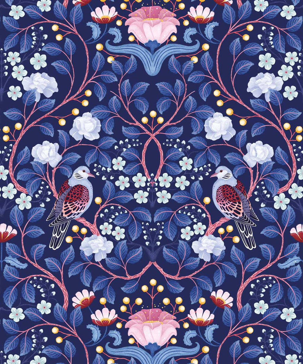 Turtle Doves Wallpaper