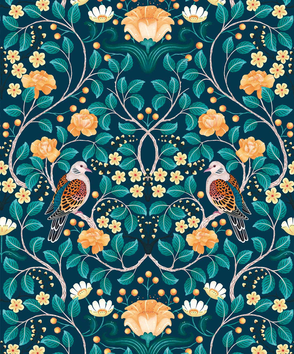 Turtle Doves Wallpaper