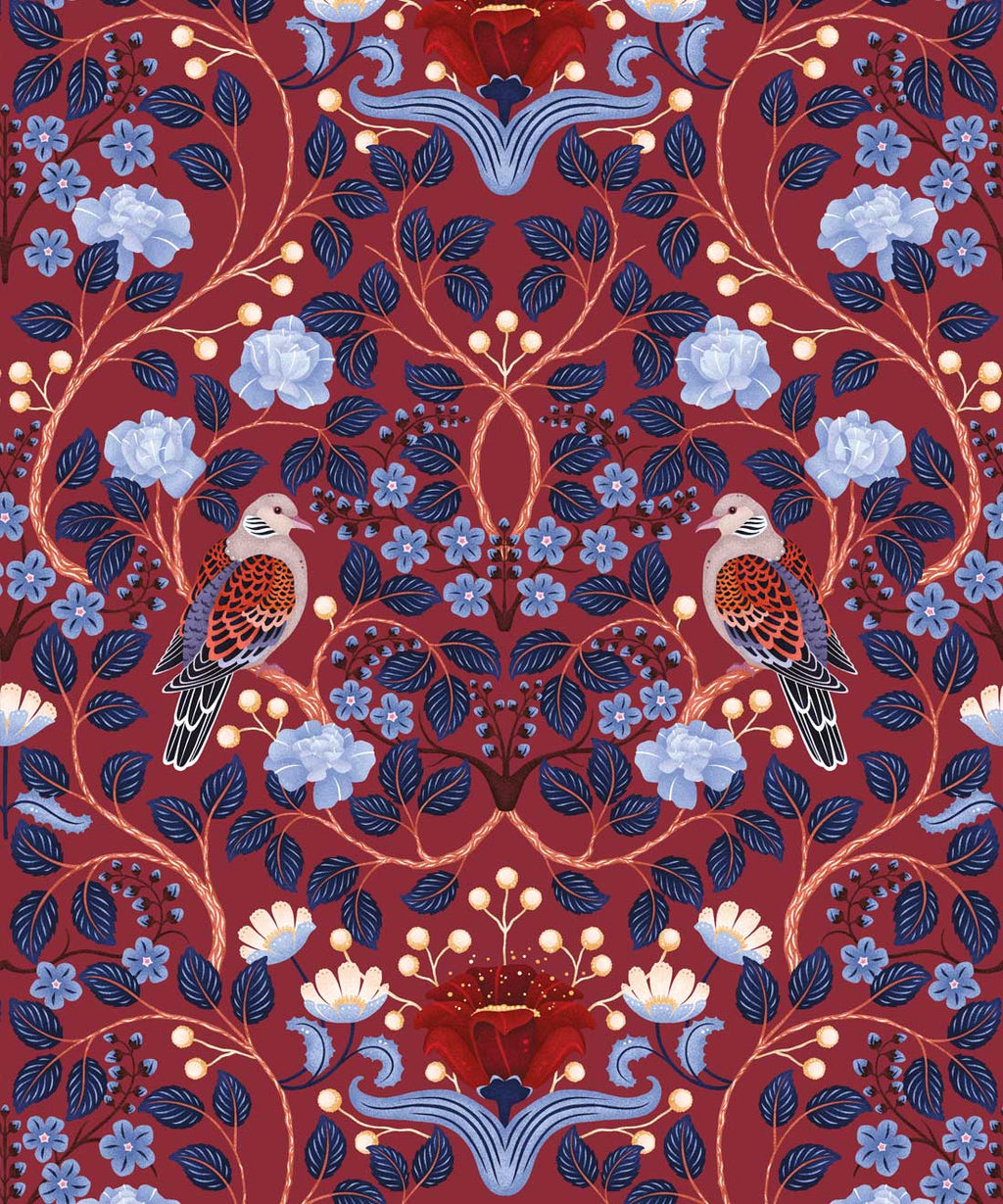 Turtle Doves Wallpaper
