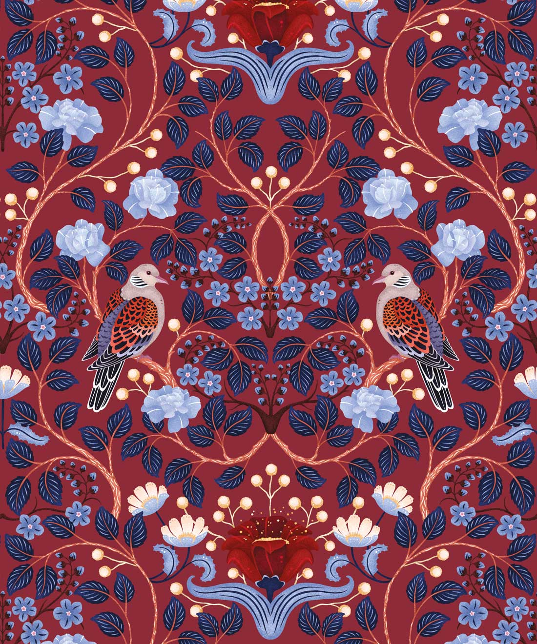 Turtle Doves Wallpaper