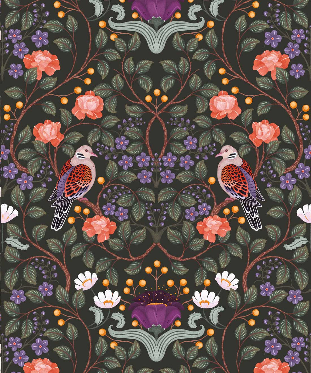 Turtle Doves Wallpaper