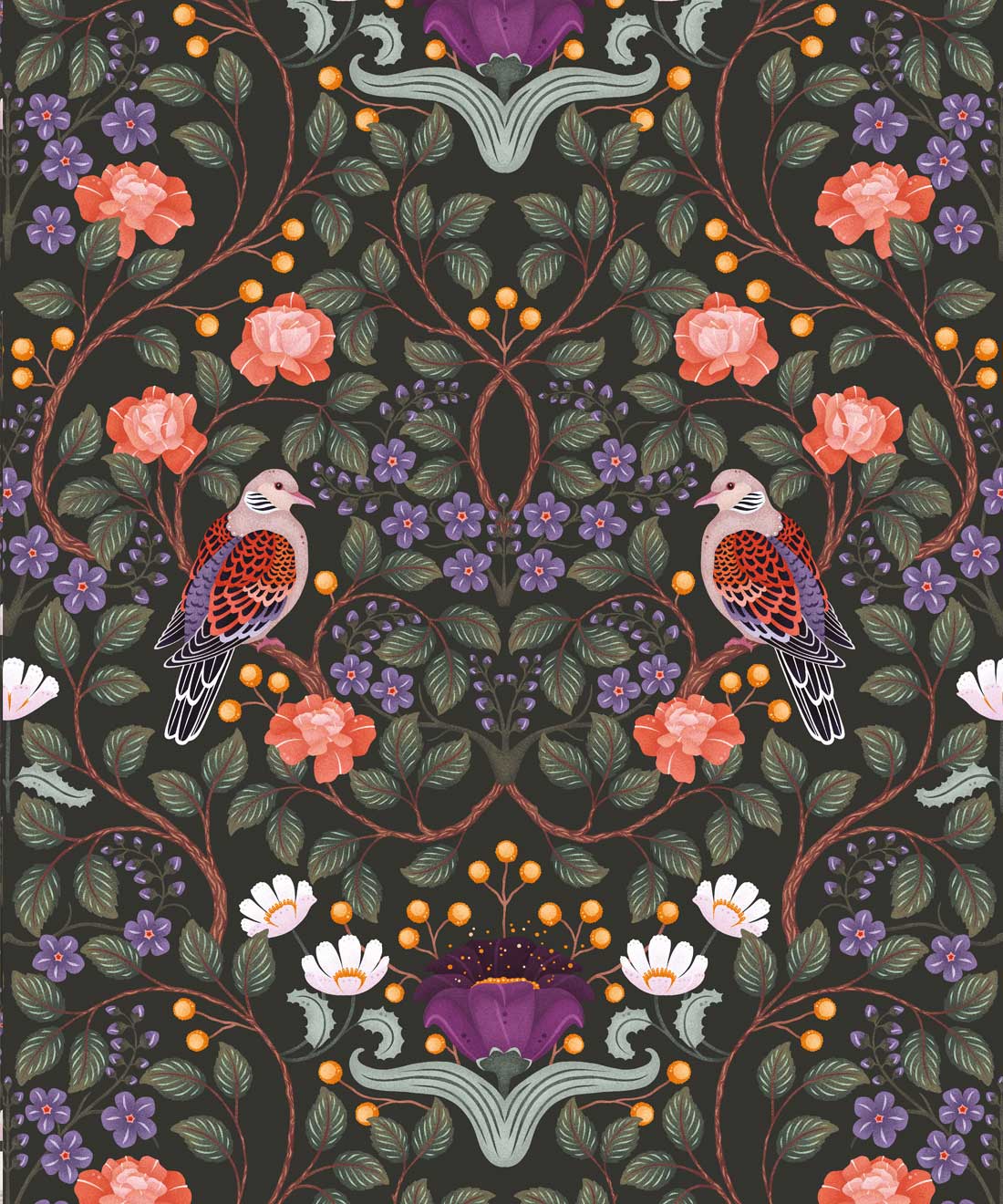 Turtle Doves Wallpaper