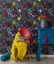 Load image into Gallery viewer, Friday floral is a modern floral wallpaper