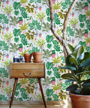 Load image into Gallery viewer, House Plants • Jacqueline Colley • Wallpaper Republic • Green • Insitu