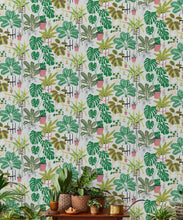 Load image into Gallery viewer, House Plants (Large) • Jacqueline Colley • Wallpaper Republic • Green • Insitu