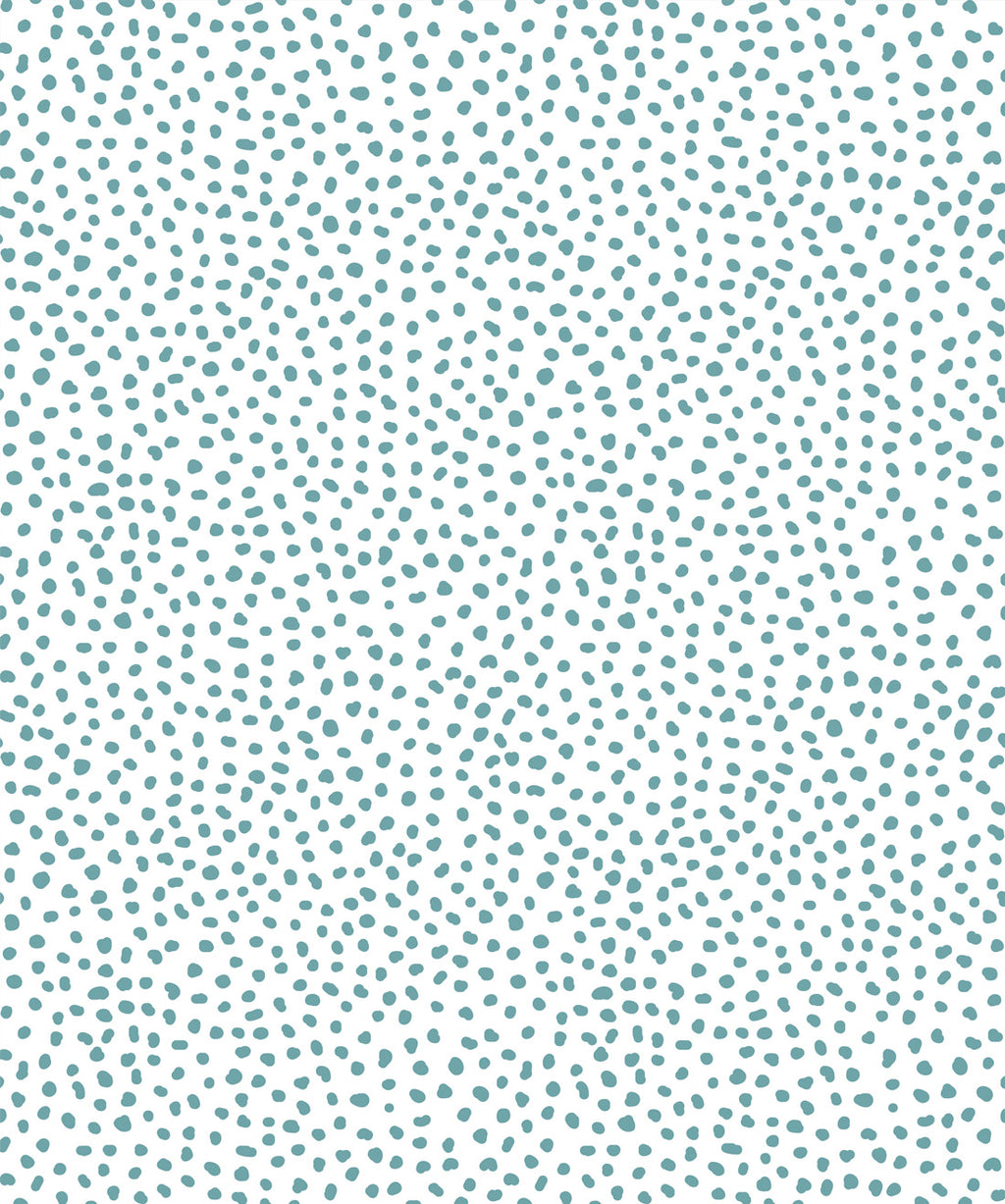 Huddy's Dots • Teal • Spotted Wallpaper • Swatch