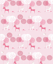 Load image into Gallery viewer, I Heart Deers is a Playful Pink Wallpaper