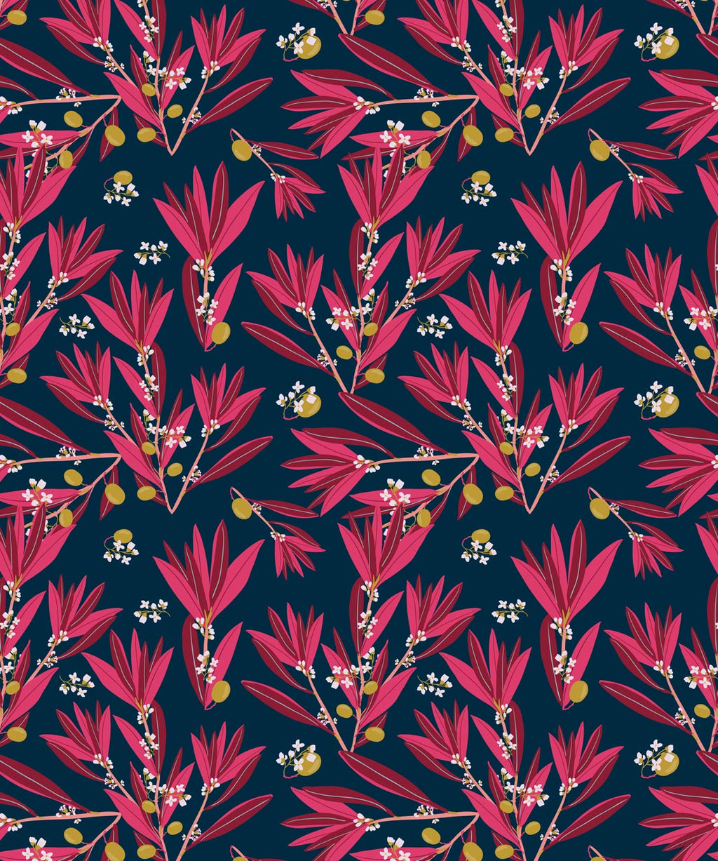 Olive Dapple Fuschia Night