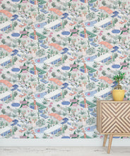 Load image into Gallery viewer, Palm Springs Wallpaper • Jacqueline Colley • Grey • Insitu