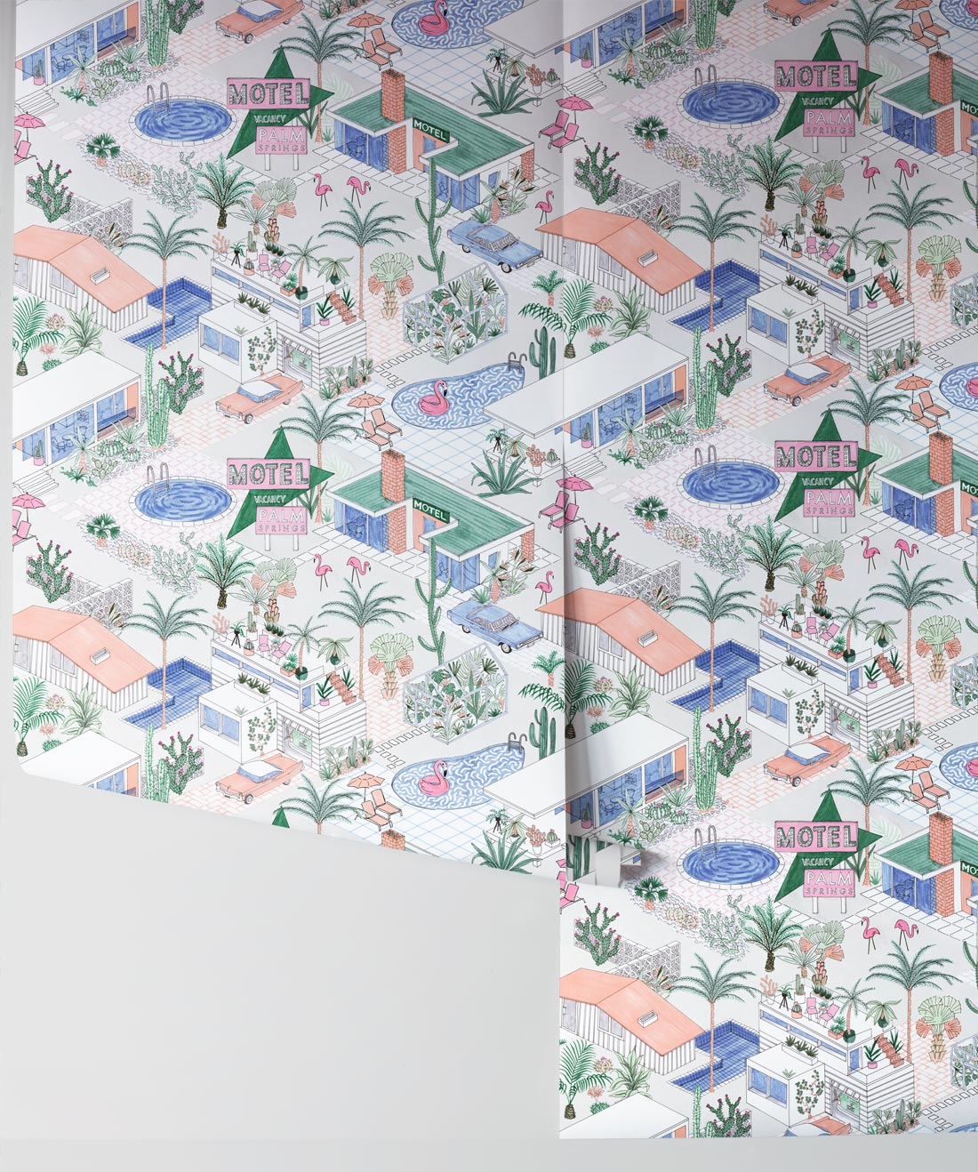 Palm Springs Wallpaper • Jacqueline Colley • Grey • Rolls