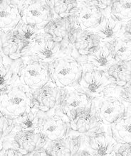 Load image into Gallery viewer, Peonies &amp; Anemones (Large) is a neutral floral wallpaper