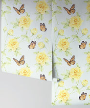 Load image into Gallery viewer, Roses &amp; Butterflies wallpaper