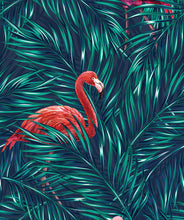 Load image into Gallery viewer, Tropical Flamingos Wallpaper