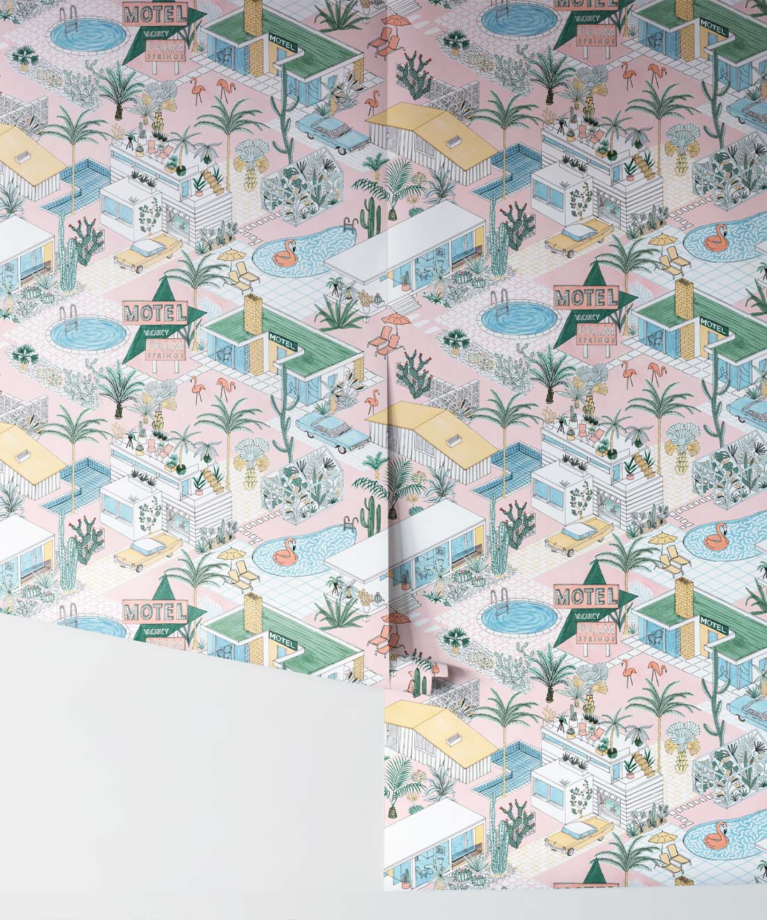 Palm Springs Wallpaper • Jacqueline Colley • Pink • Rolls