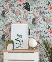 Load image into Gallery viewer, Yucatan Wallpaper featuring Leopards, Iguanas, and Mayan ruins Chichén Itzá • Neutral • Insitu
