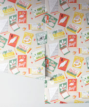 Load image into Gallery viewer, Match Books Wallpaper • retro wallpaper • las vegas style • gaming wallpaper • smokers wallpaper • fire • roll
