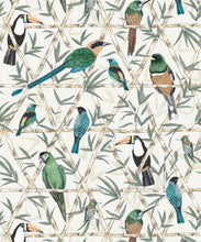 Load image into Gallery viewer, Bamboo Birds Wallpaper • Jacqueline Colley • Ivory • Swatch