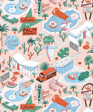 Load image into Gallery viewer, Pool Party Wallpaper • Jacqueline Colley • Coral • Swatch