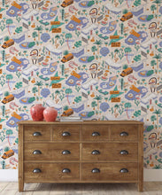Load image into Gallery viewer, Pool Party Wallpaper • Jacqueline Colley • Natural • Insitu