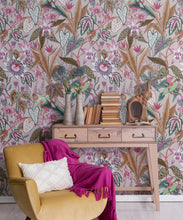 Load image into Gallery viewer, Parrot Jungle Wallpaper • Jacqueline Colley • Oatmeal • Insitu